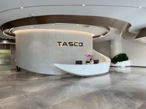 Sảnh lễ tân tòa nhà văn phòng Tasco Building