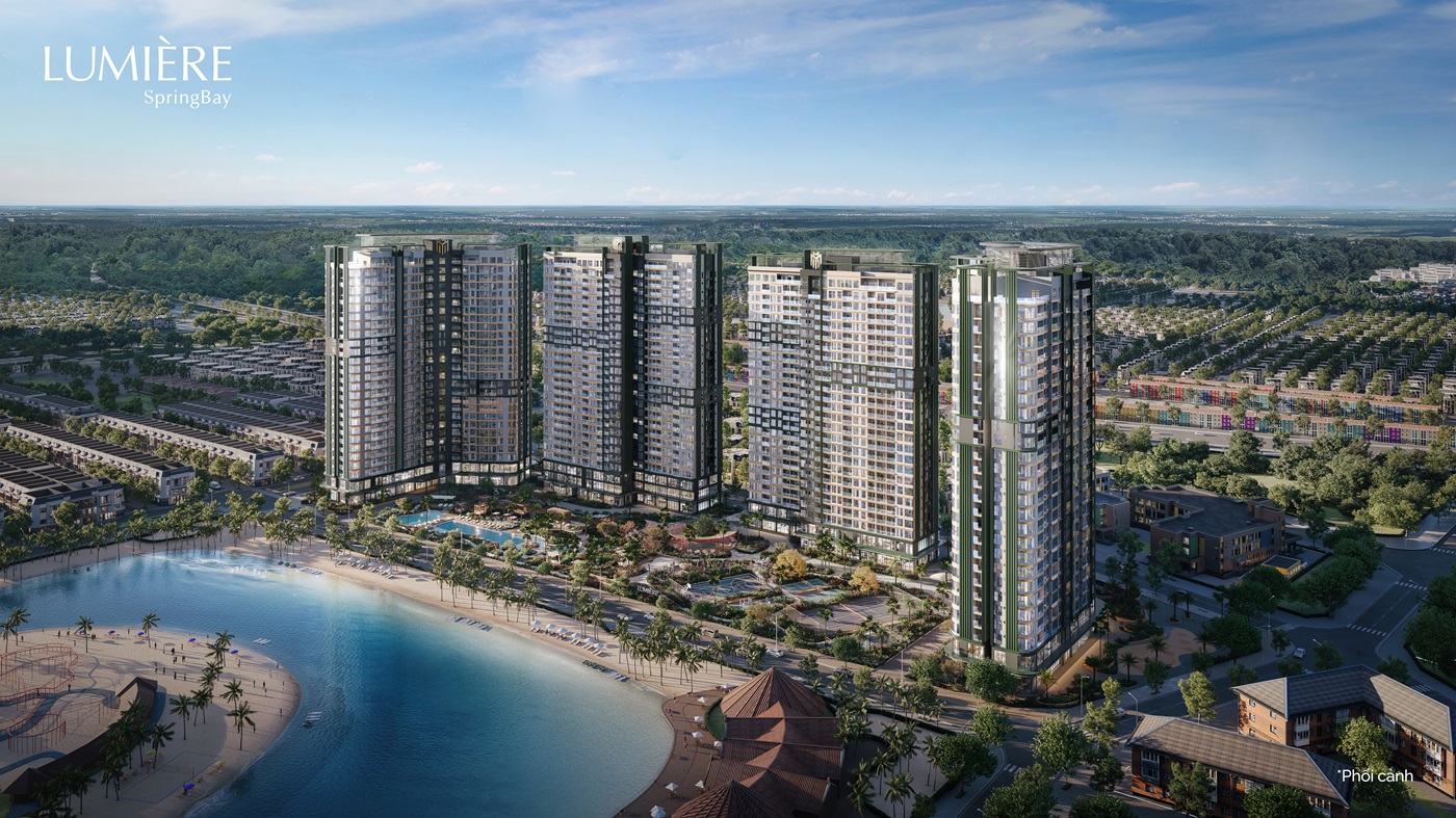 Dự án Lumiere Springbay nằm ôm trọn công viên sóng, sở hữu vị trí vô cùng đắt giá